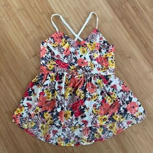 Free People keyhole floral top